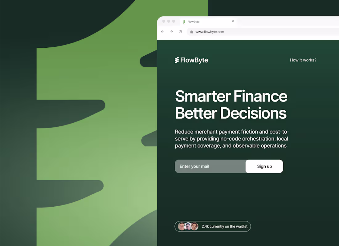 Cover image for Flowbyte — A refined web showcase exploring modern payment i...