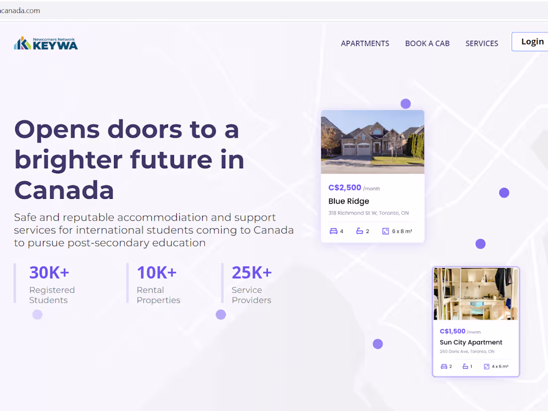 Cover image for Keywacanada - Cab & Services Booking WebApp