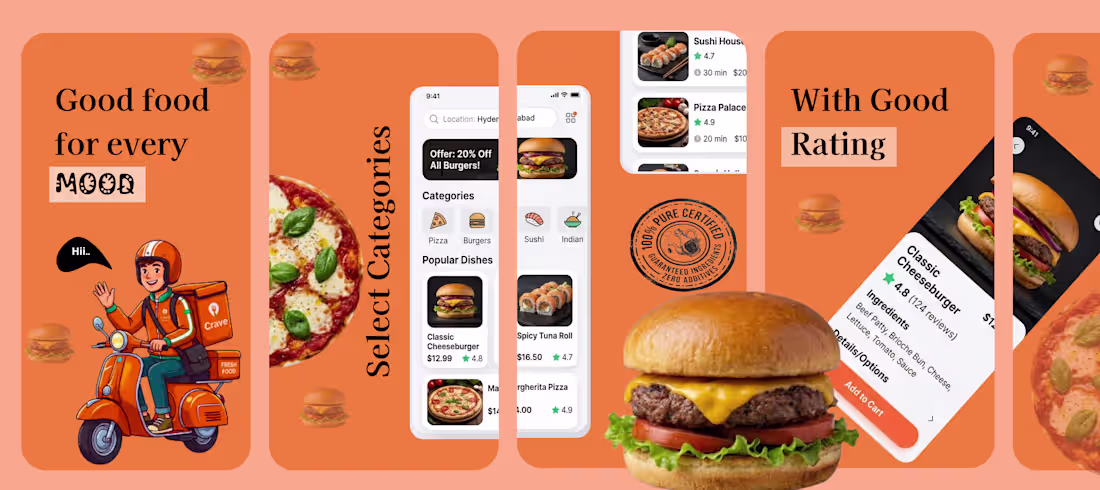 Cover image for 🍔 Food Delivery App UI