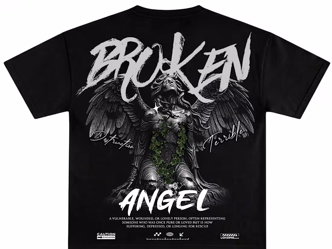 Cover image for Broken angel Custom Streetwear Graphic