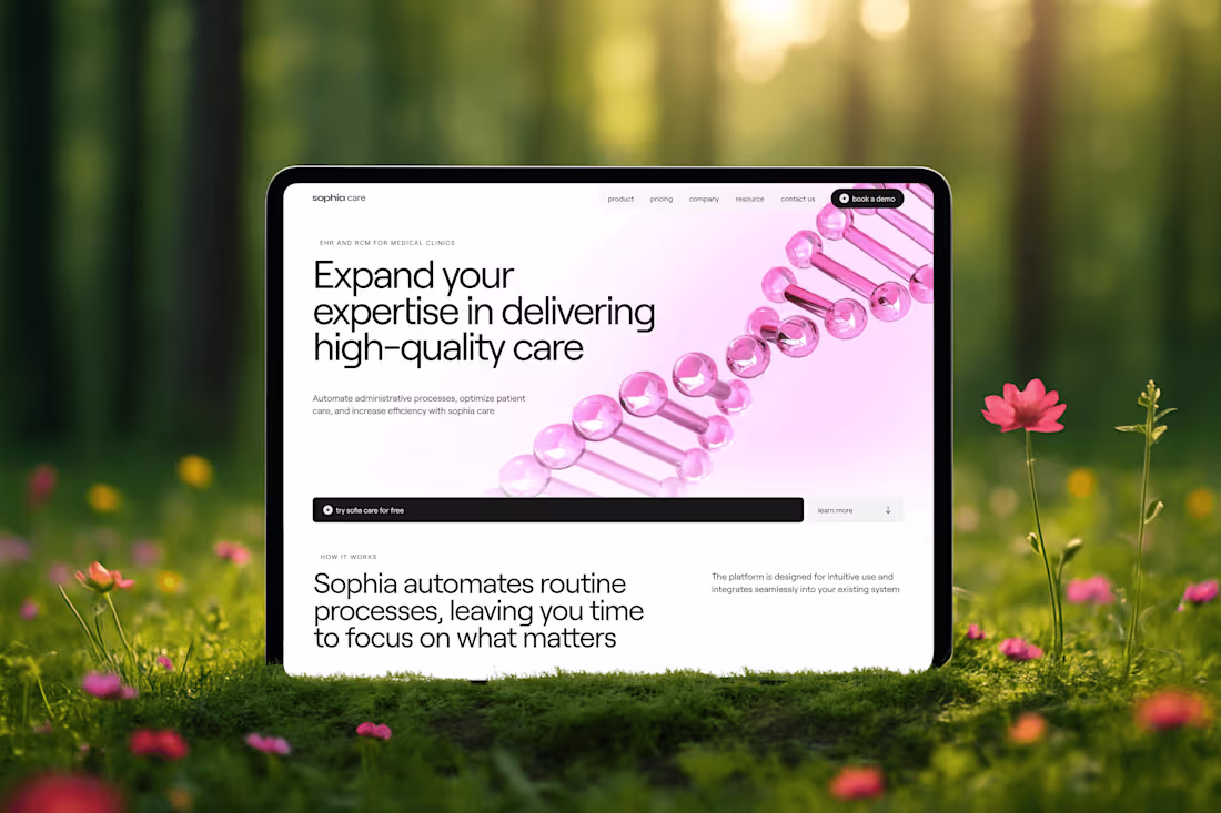 Cover image for SaaS Landing Page for HealthTech/MedTech B2B Company