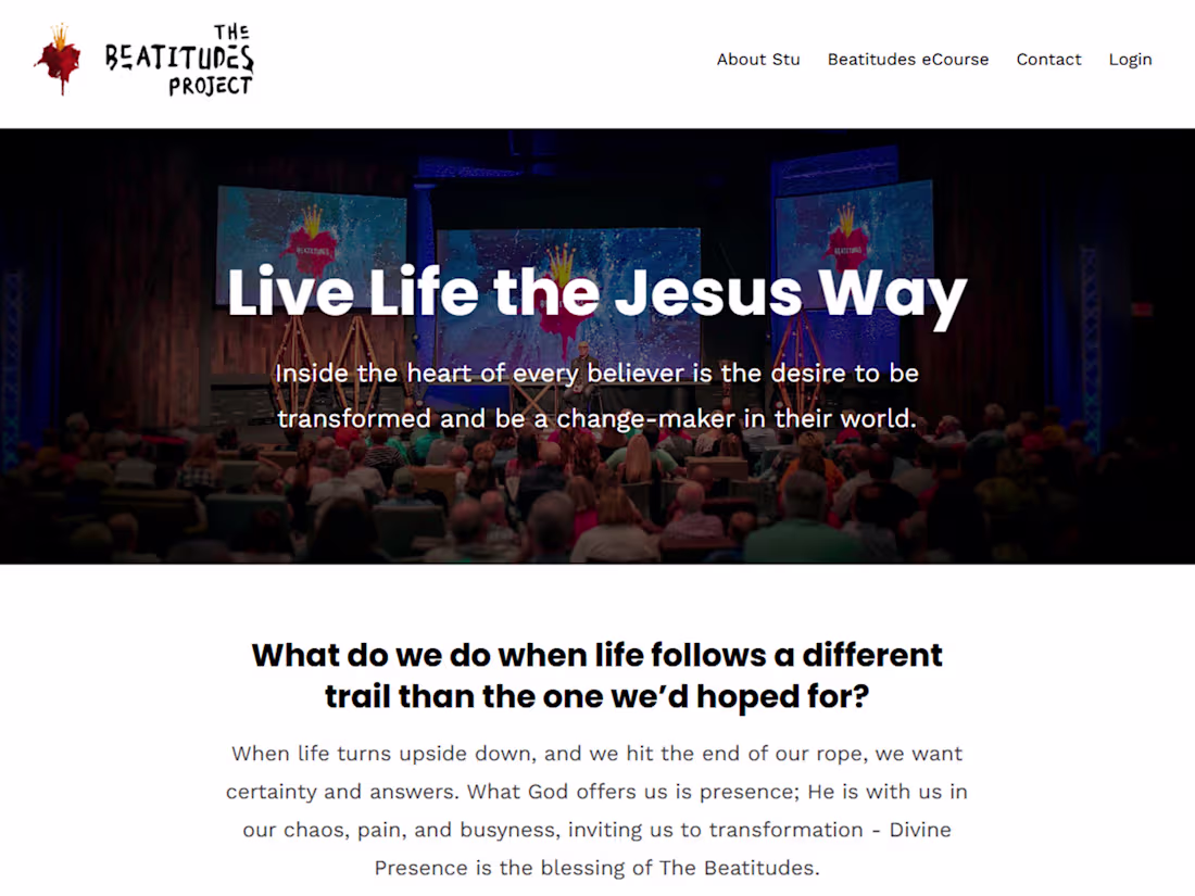 Cover image for The Beatitudes Project Website Development