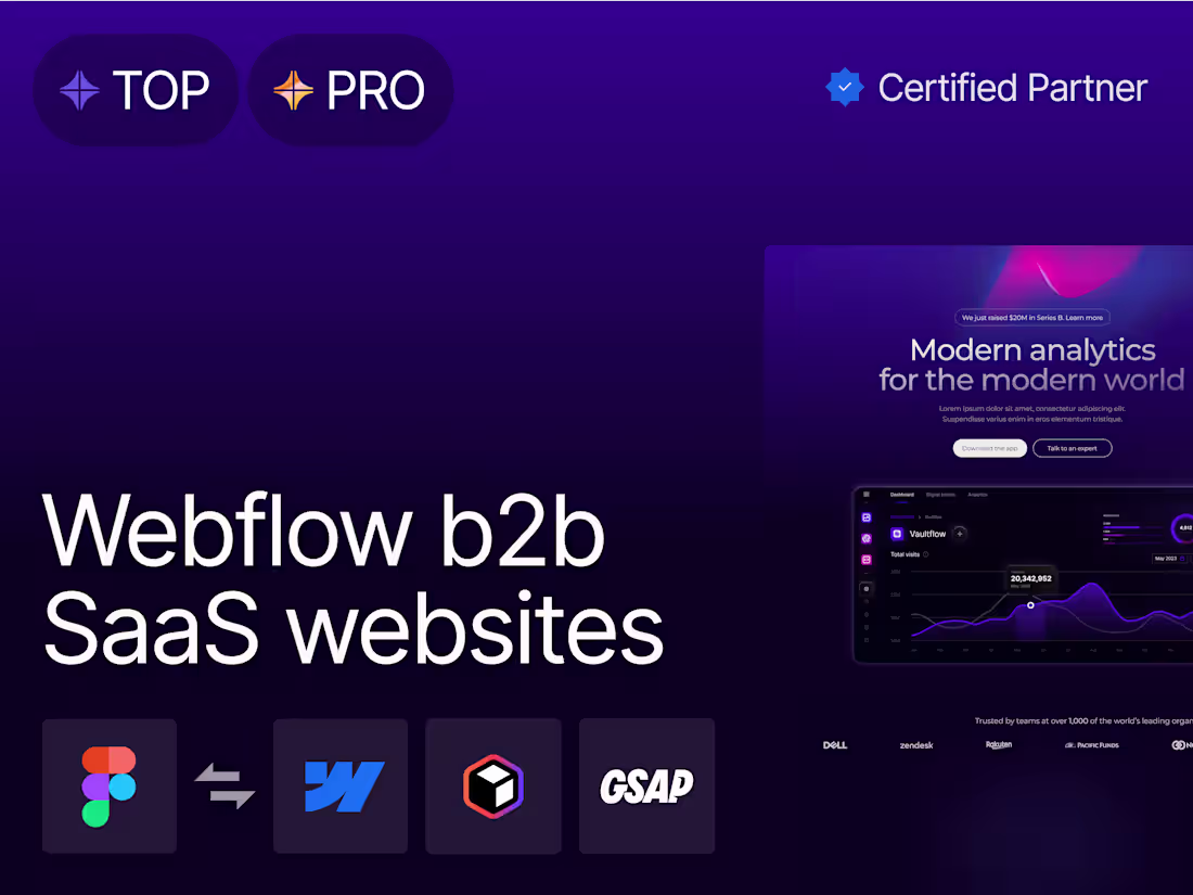 Cover image for Webflow b2b SaaS websites