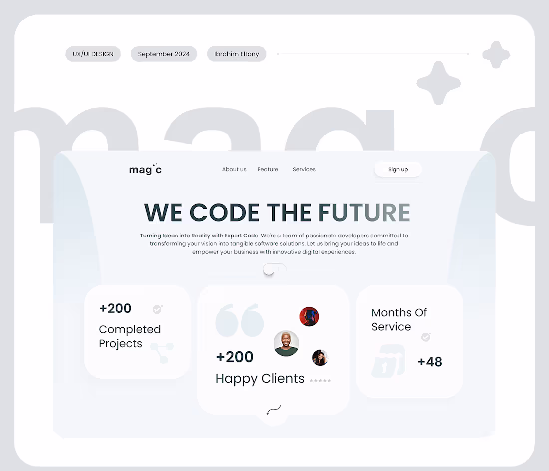 Cover image for magic - Development Agency | Website | UX/UI :: Behance