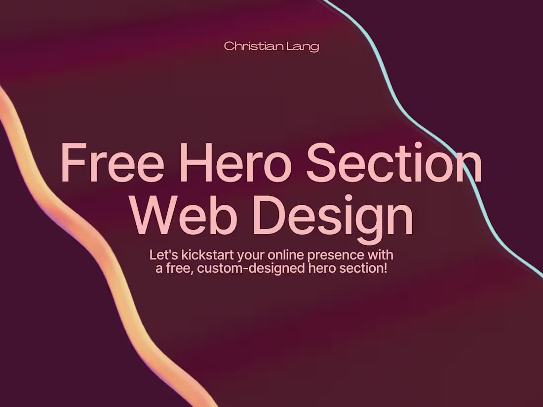 Cover image for Free Hero Section Design: Your Website's First Impression