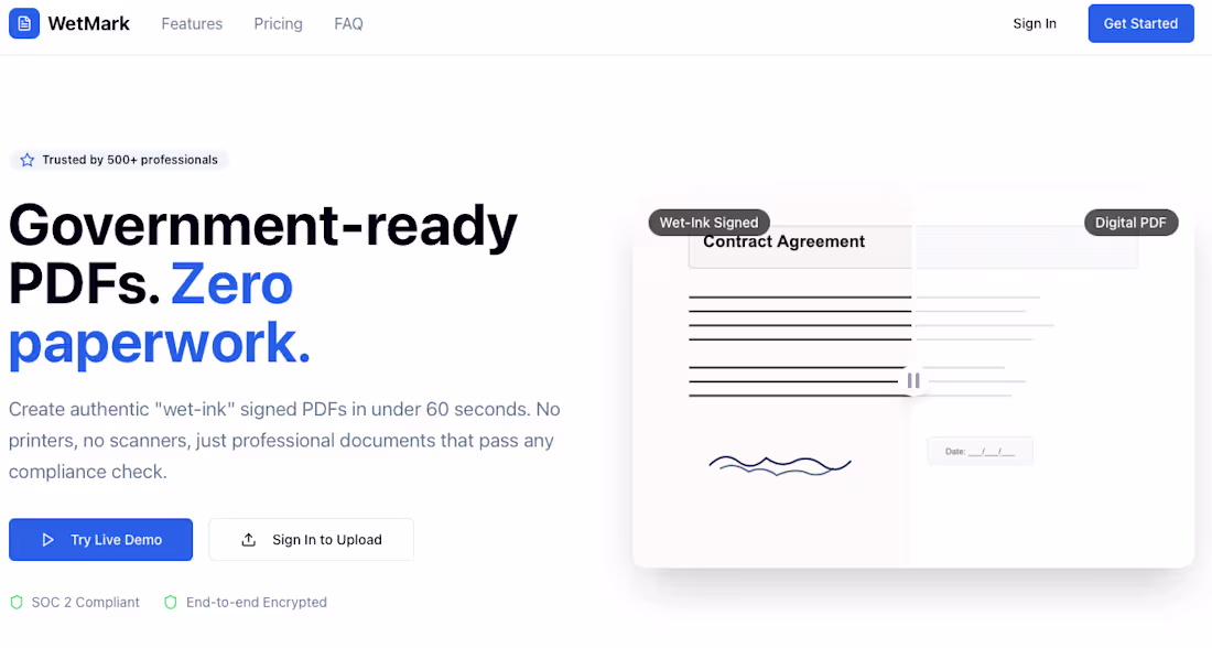 Cover image for WetMark | AI PDF Document Sign | AI Scan Effect | Replit