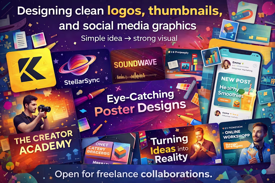 Cover image for I will create modern social media graphics and poster designs