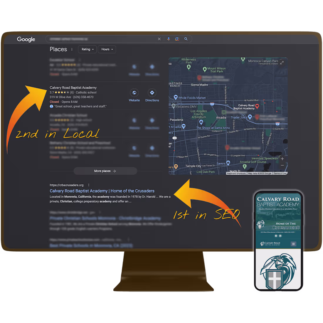 Cover image for Private School Reaches Number 1 on Google Local Search