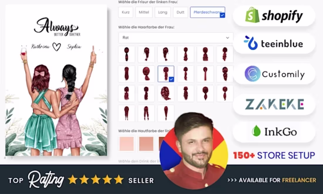 Cover image for I will setup teeinblue product personalisation Shopify Exper...