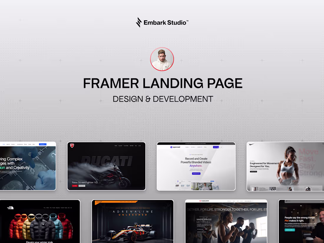 Cover image for Framer • Landing Page Design & Development