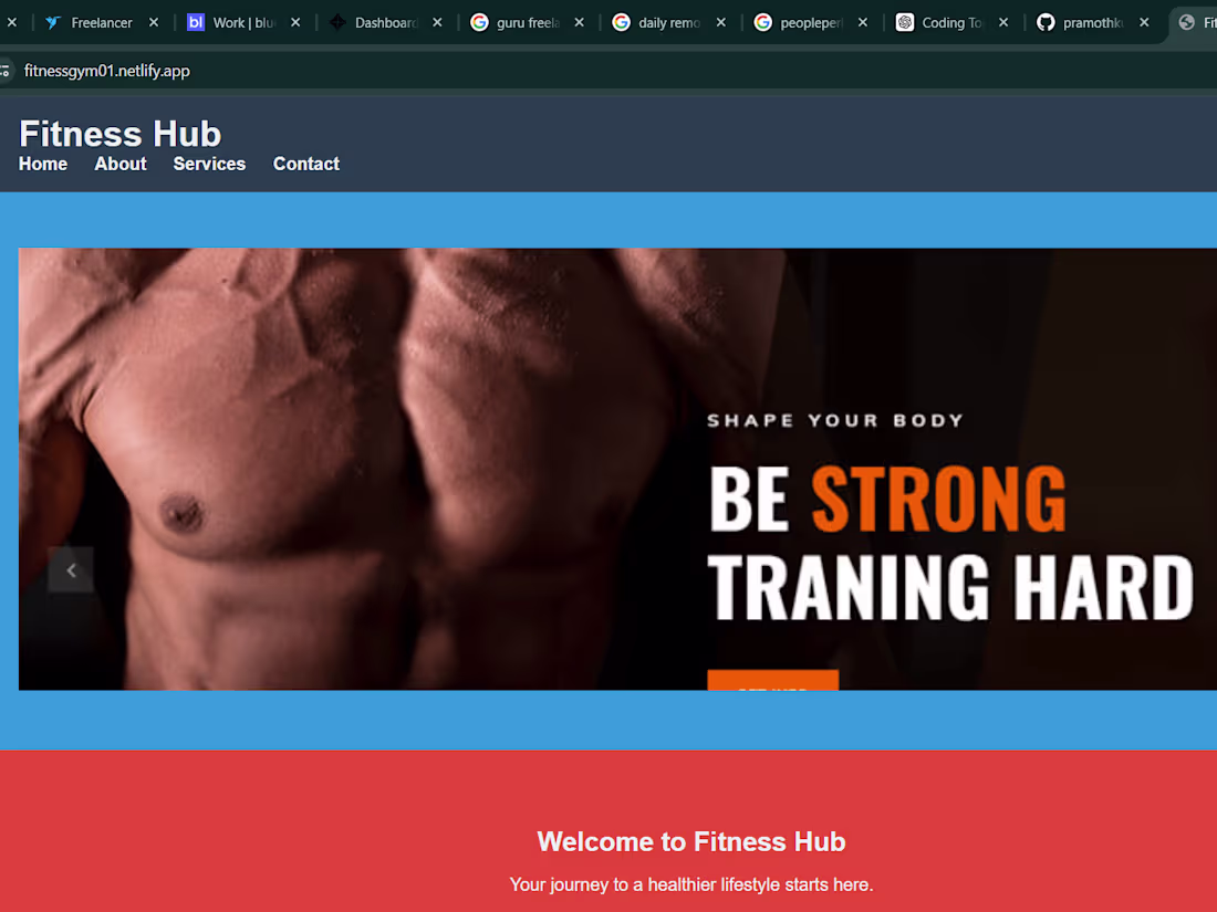Cover image for GitHub - pramothkumarm/FitnessHun: A simple website