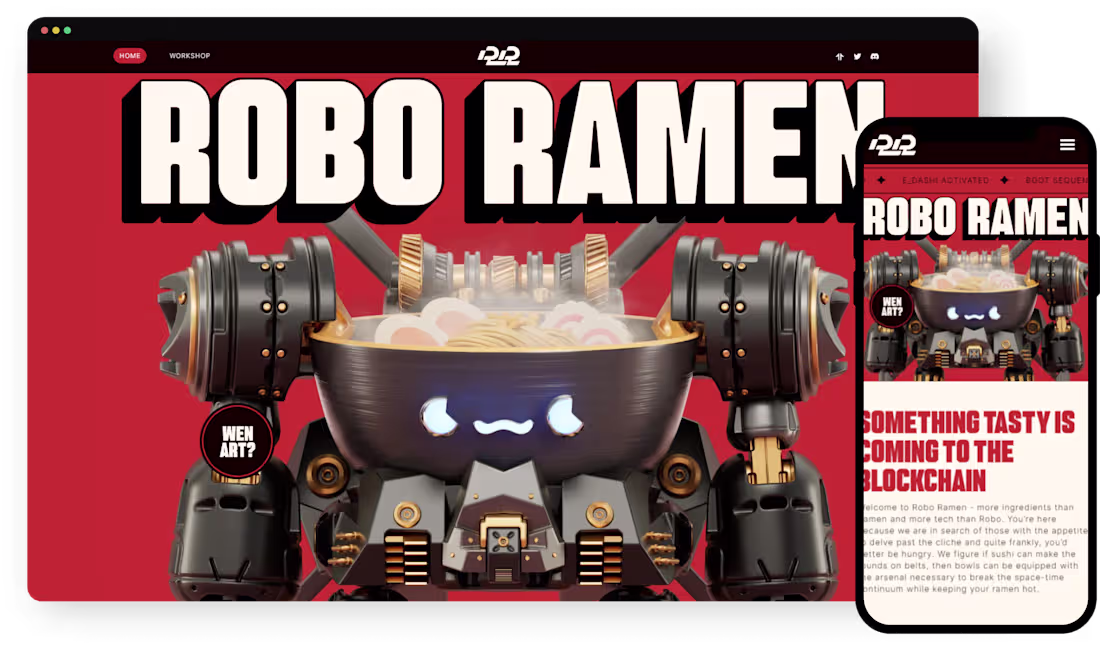 Cover image for Robo Ramen Website