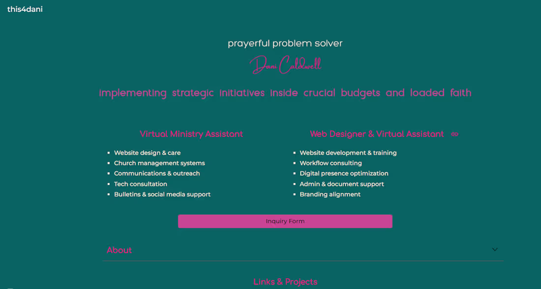 Cover image for My free little personal landing