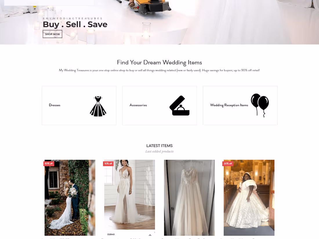 Cover image for Myweddingtreasures.com