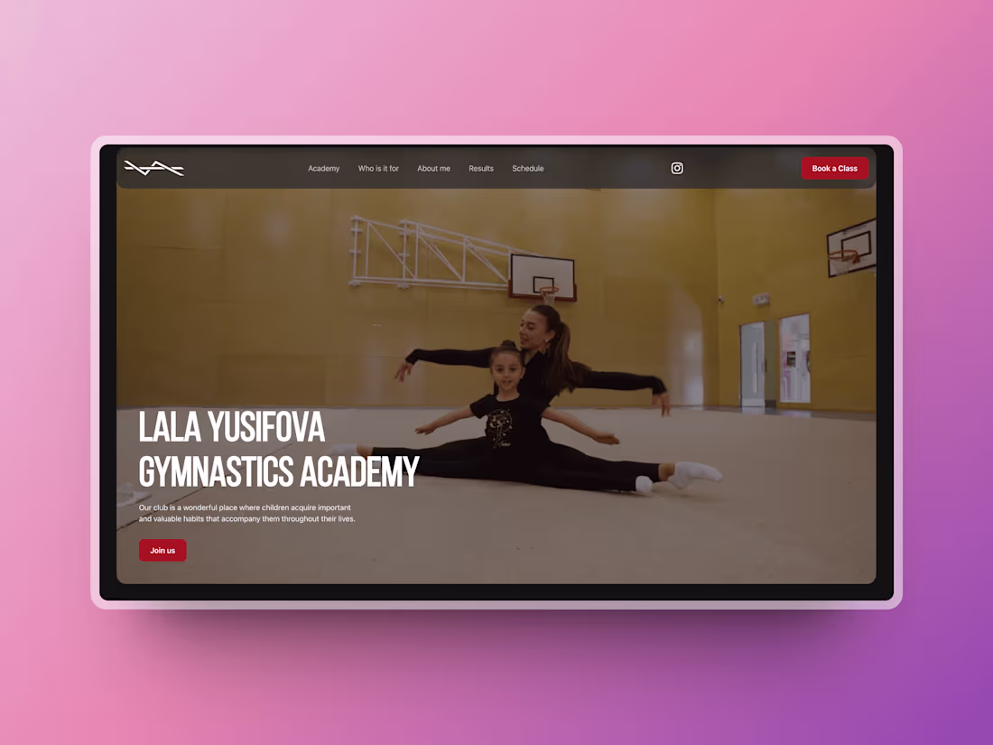 Cover image for Gymnastics Academy - Web Design & Webflow Development