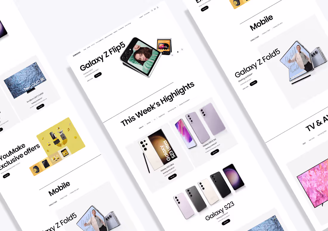 Cover image for Samsung Website Redesign