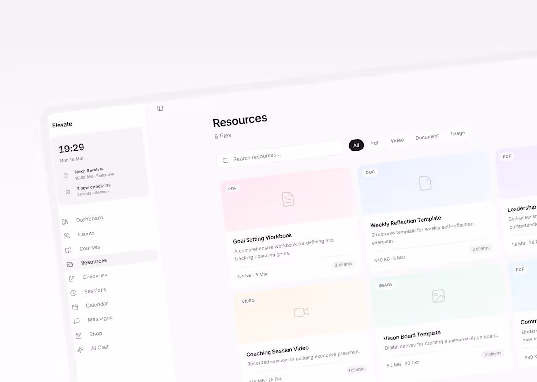 Cover image for AI Coaching Dashboard Template — Built with Lovable.dev