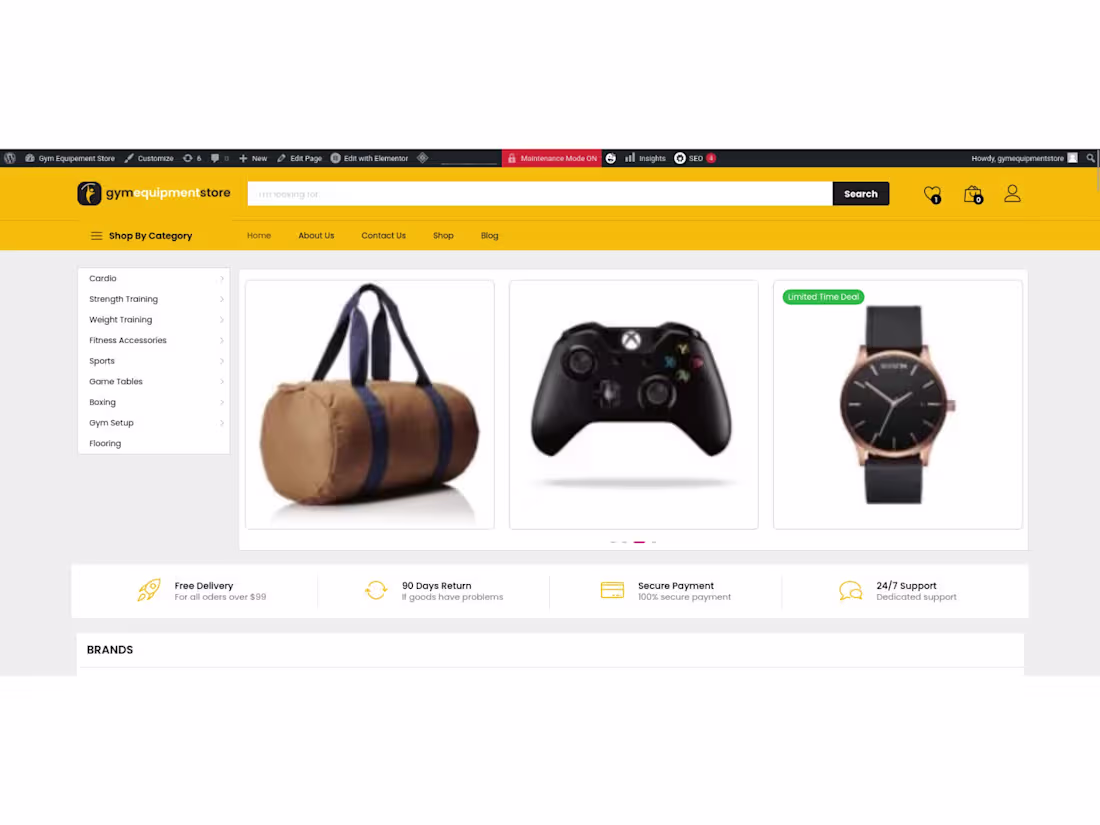 Cover image for Gym Equipment Store