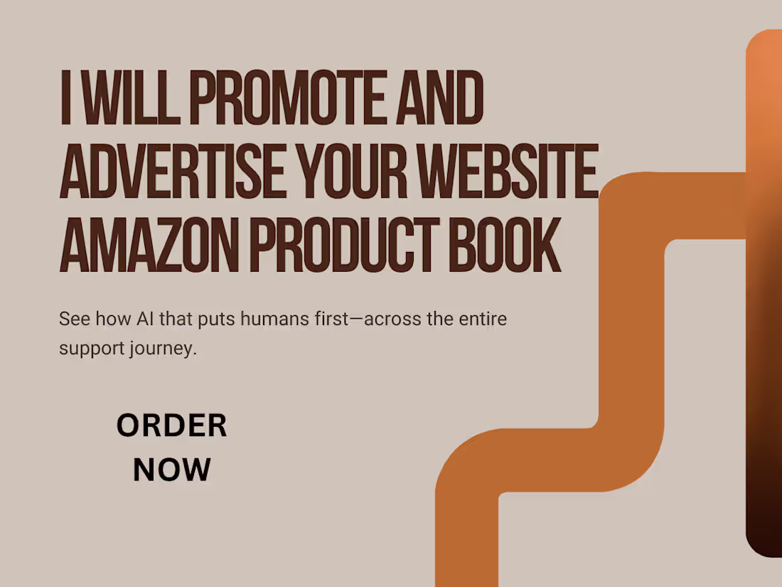 Cover image for I will promote and advertise your website, amazon product book