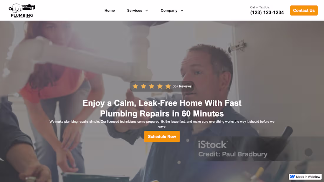 Cover image for Website for Plumbing business in