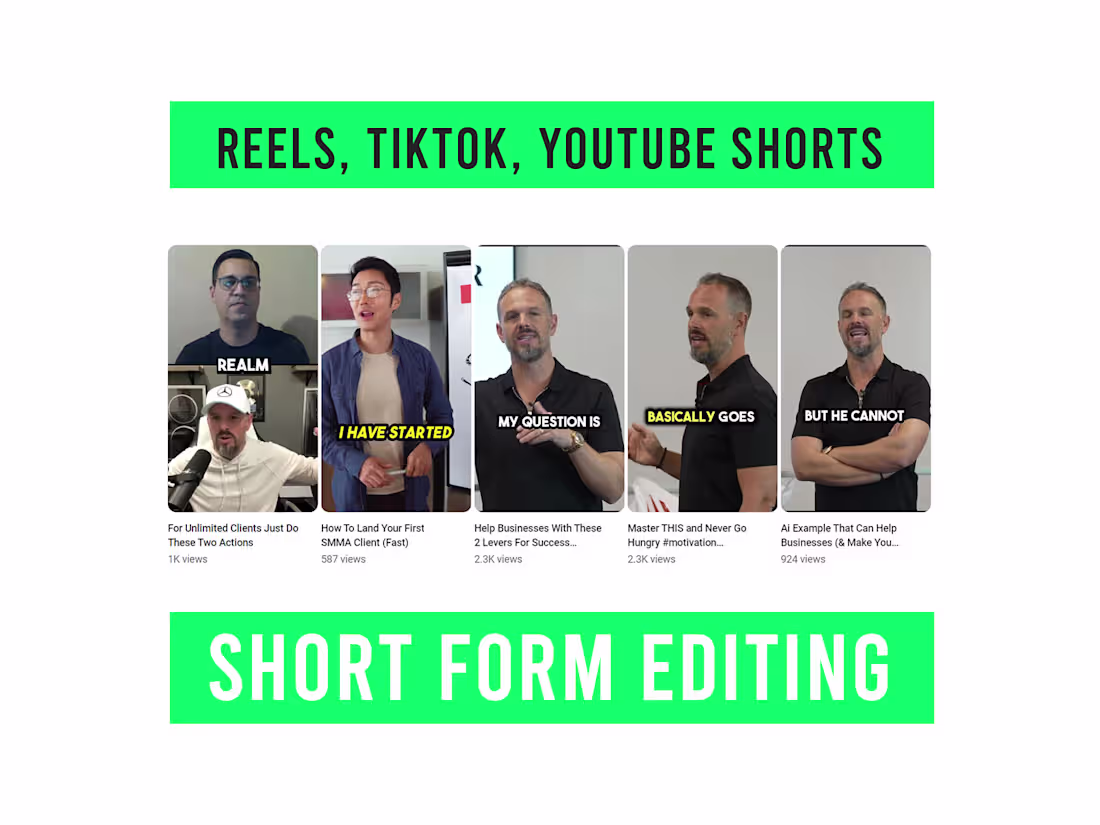 Cover image for Short form video editing