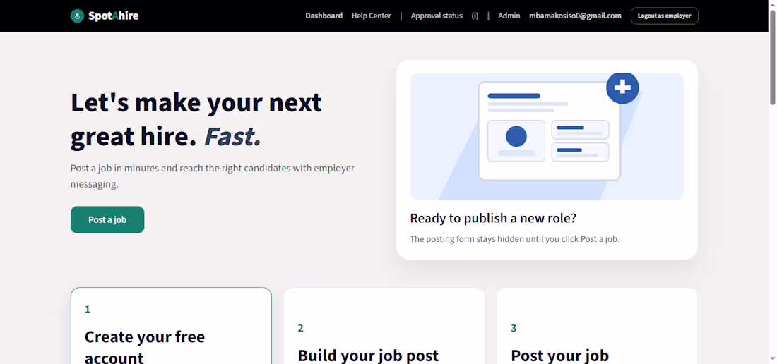 Cover image for SpotAhire.com (http://SpotAhire.com) — AI-powered job