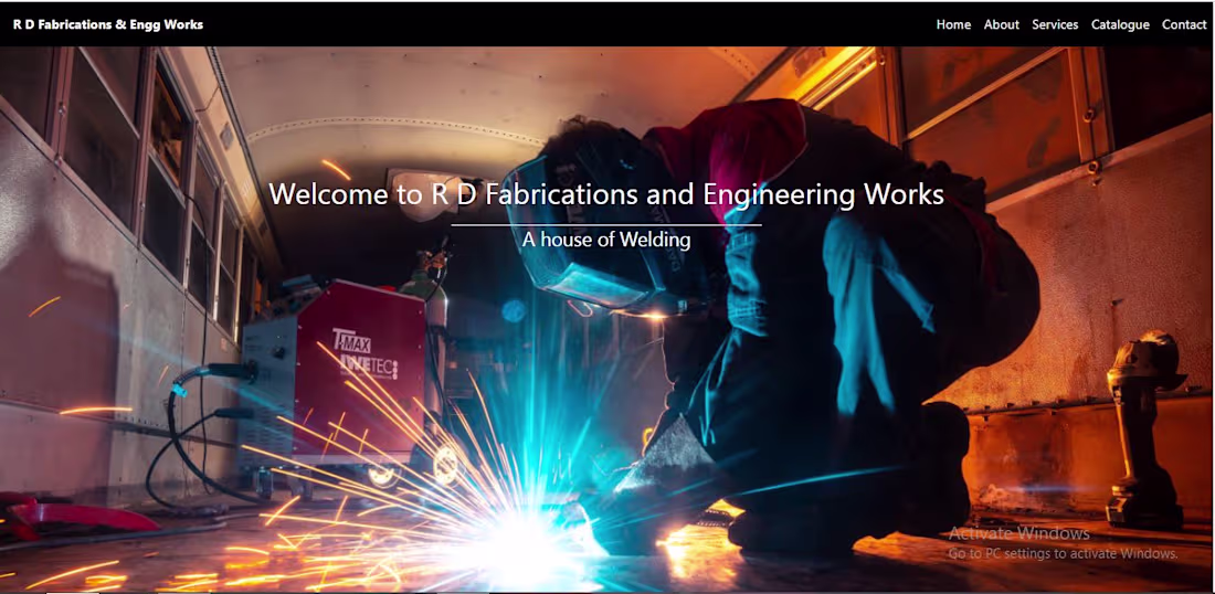 Cover image for R D Fabrication & Engineering Works | Web Development