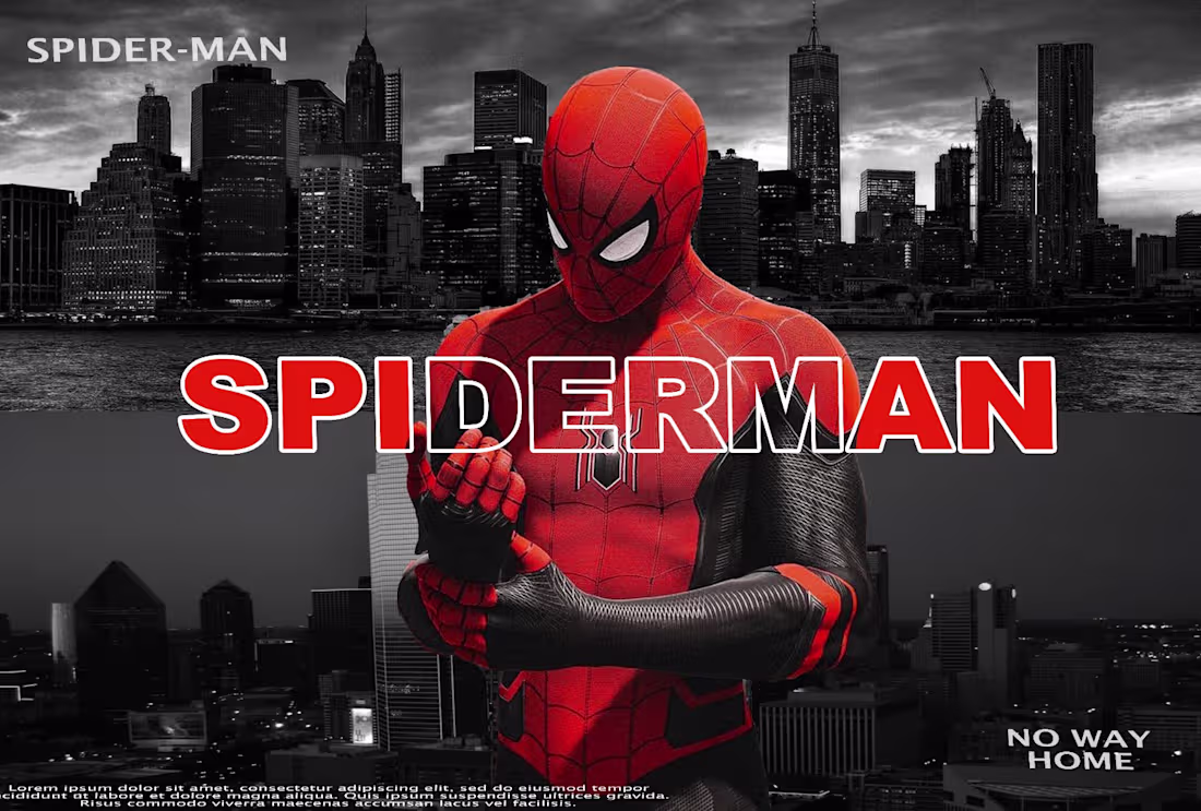 Cover image for This the movie poster remake of spiderman.
