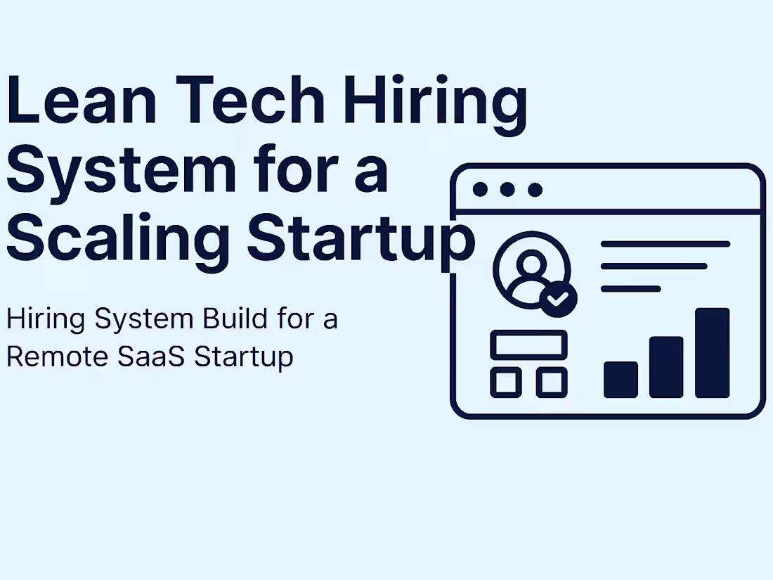 Cover image for Full-Cycle Hiring System for SaaS Startup