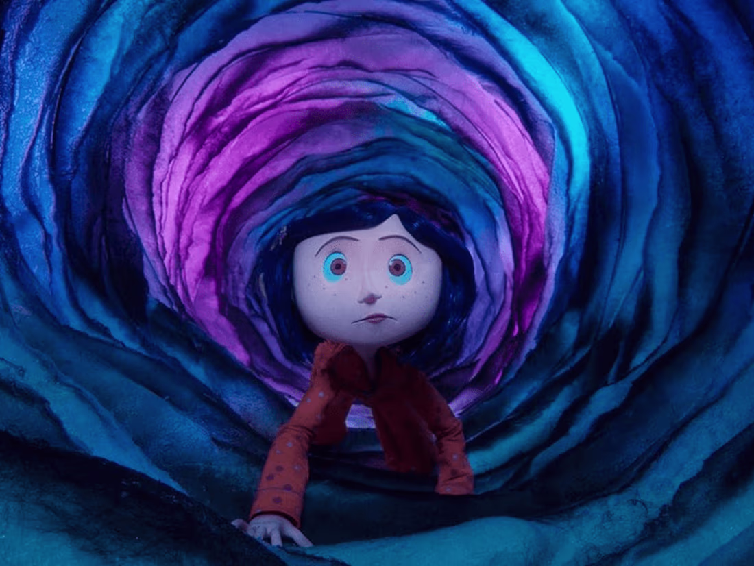 Cover image for Translation of a book called Coraline.