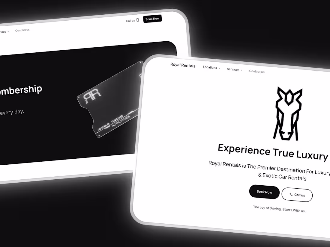 Cover image for Brand Identity + Web Design / Development For Royal Rentals