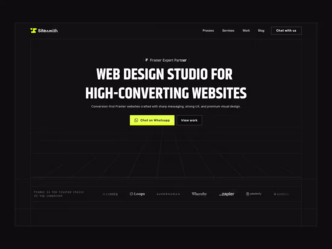Cover image for Sitesmith: Web Design Studio Landing Page