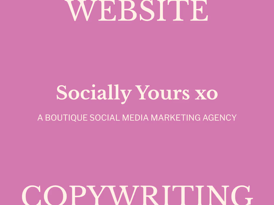 Cover image for Website Copywriting for a Boutique Social Media Agency