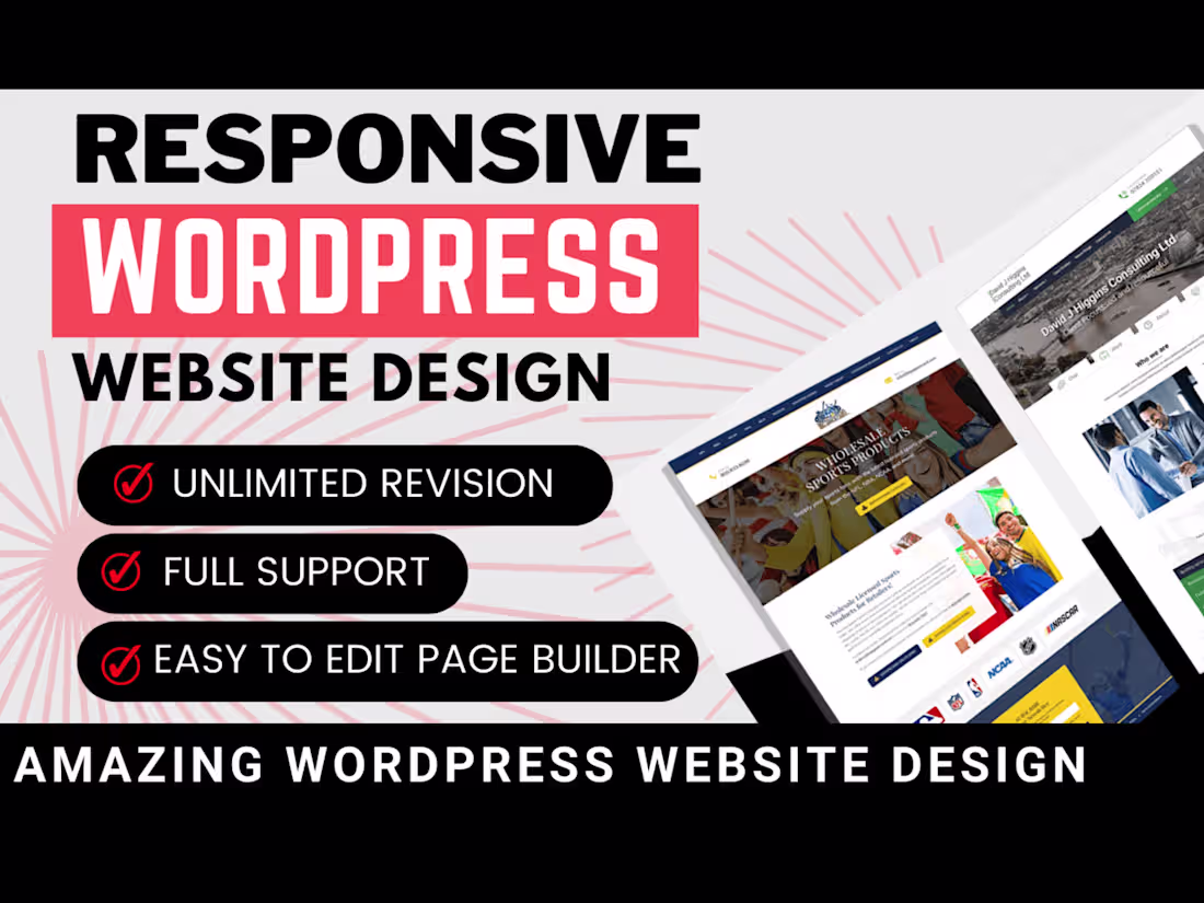 Cover image for I will design your WordPress Website