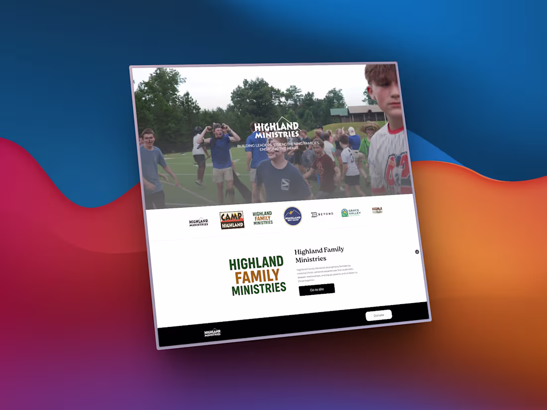 Cover image for Highland Ministries Website Redesign