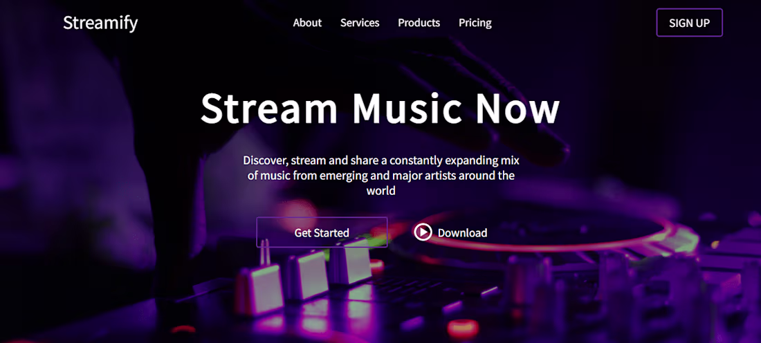 Cover image for React Music Website
