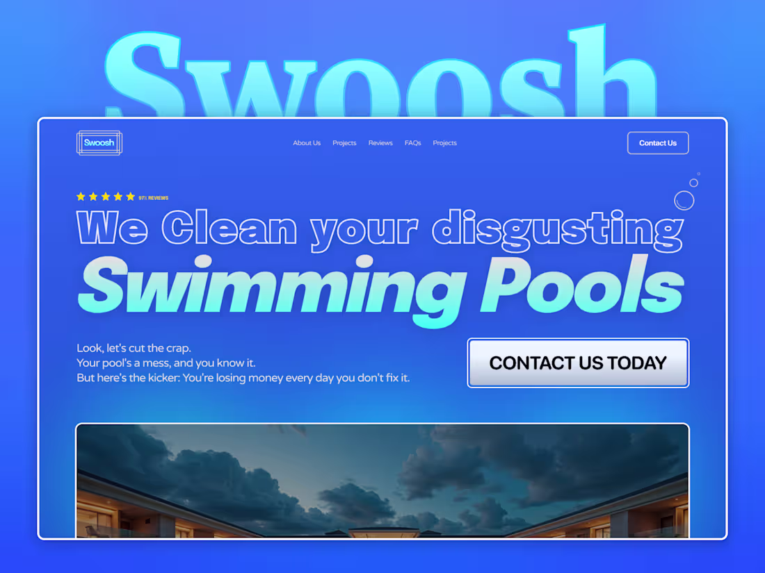 Cover image for Landing Page for Pool Cleaning Services 
