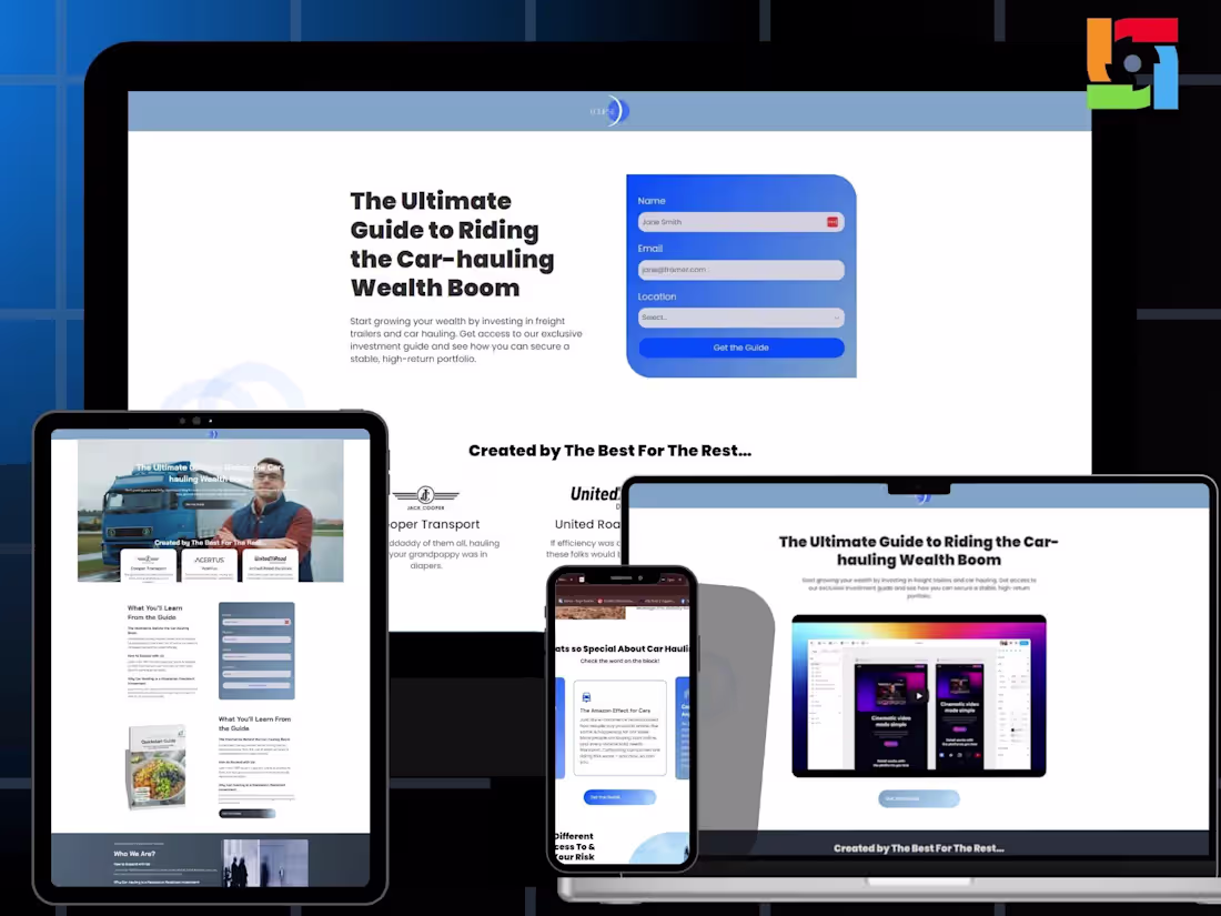 Cover image for  Framer Web Development- Eclipse Transportation Capital 