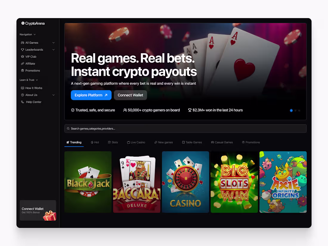 Cover image for Crypto Online Gaming Platform
