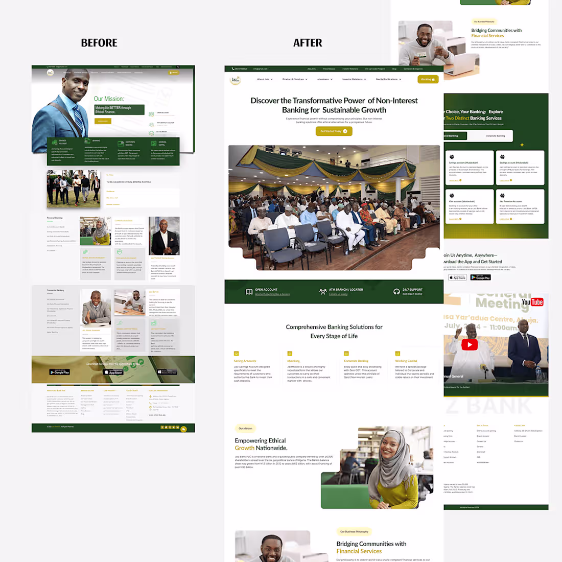 Cover image for Jaiz Bank Landing Page Redesign :: Behance