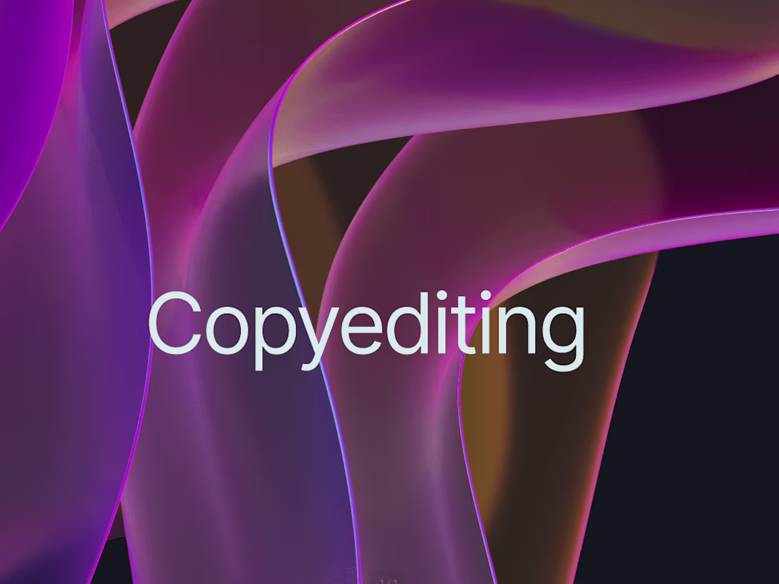 Cover image for Comprehensive Copyediting & Content Refinement