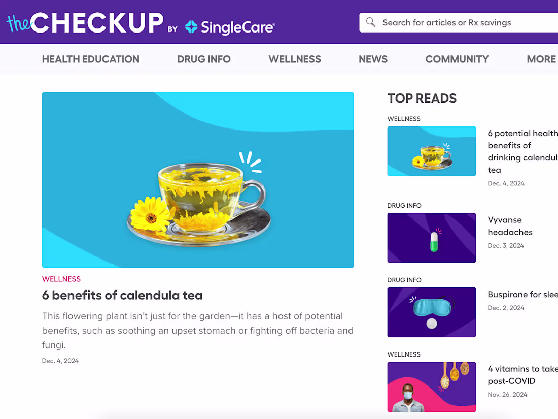 Cover image for The Checkup, a healthcare blog by SingleCare