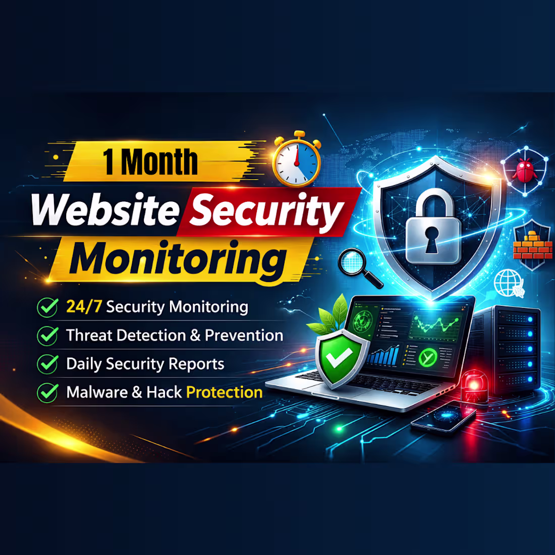 Cover image for 1 Month Website Monitoring