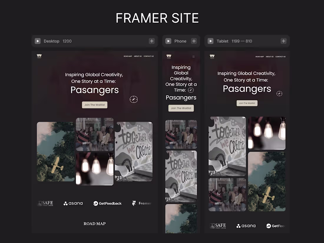 Cover image for Pasangers -  Figma design plus Framer live website 