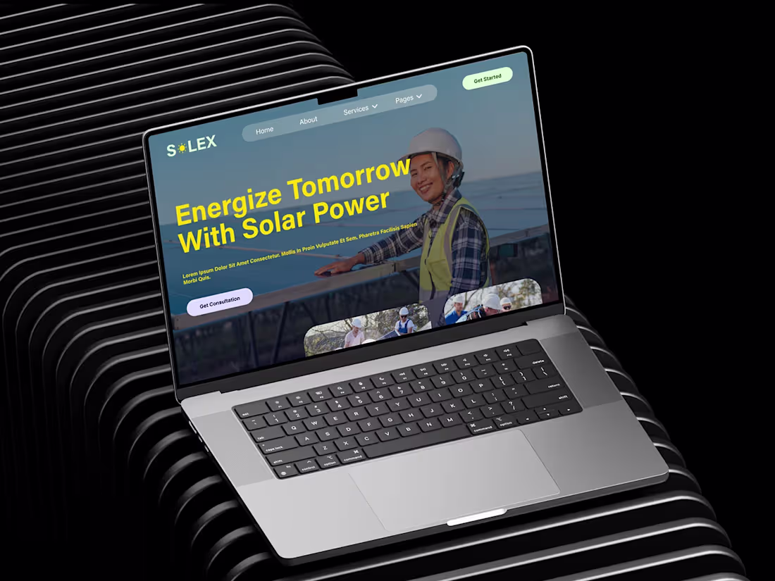 Cover image for Solex – Solar Energy Website, UI, Web Design