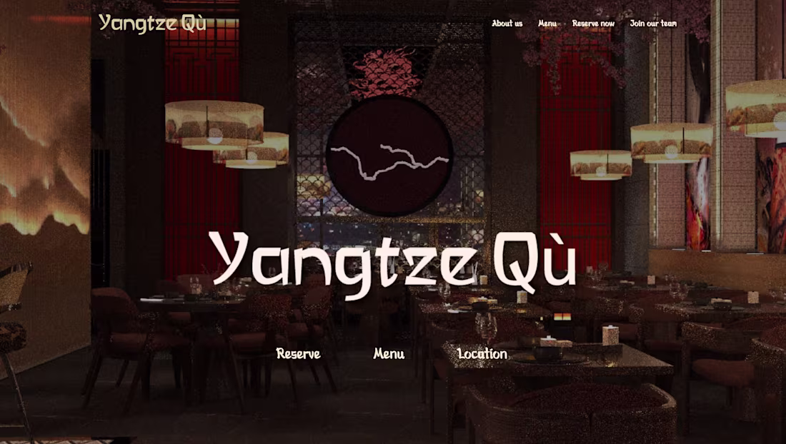 Cover image for Yangtze Qù - Restaurant Website Development 