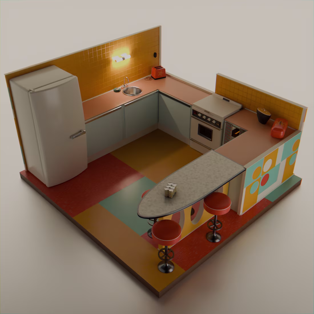 Cover image for Mid-Century modern kitchen