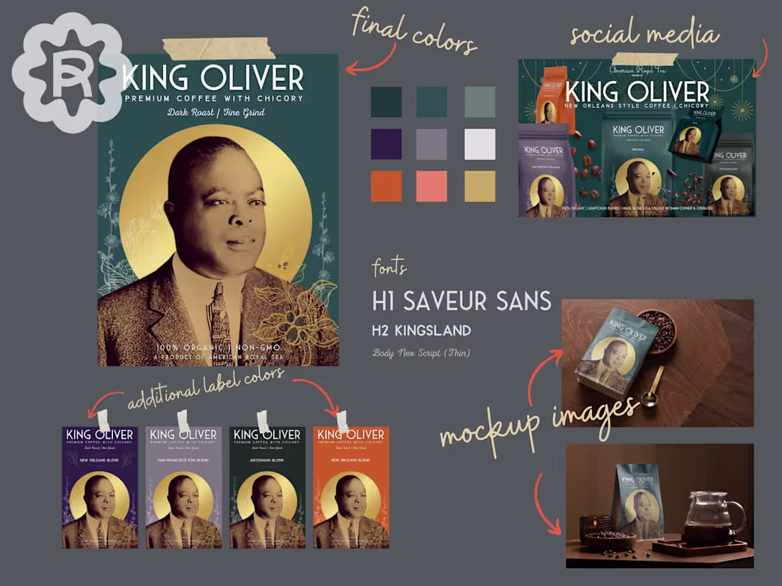 Cover image for Packaging & Branding Design for King Oliver Premium Coffee