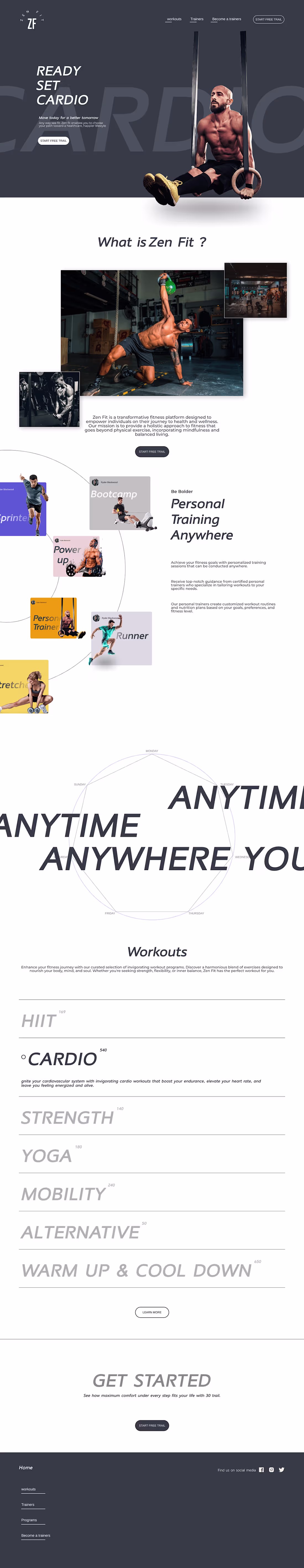 Cover image for Zen Fit: Website Concept for a Modern Fitness Platform