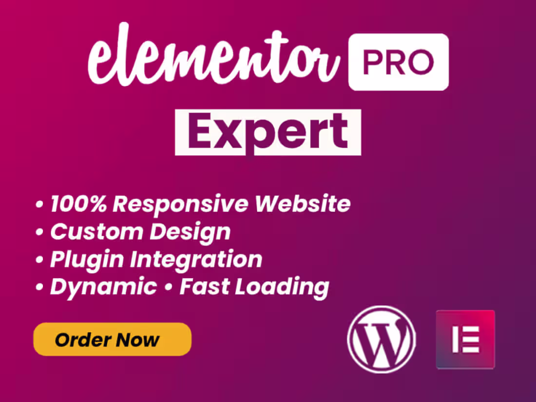 Cover image for Elementor Pro Custom WordPress Website and Development Design